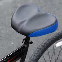 PU Leather Oversized Bike Seat Soft Comfortable Waterproof Exercise Bikes Saddle High Elasticity Shock-absorbing Road Bike Seat