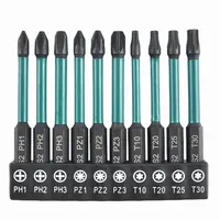 10 Pack 70mm Non-Slip Cross Screwdriver Set PH PZ Trox for Electricians Circuit Breakers and Socket Switches