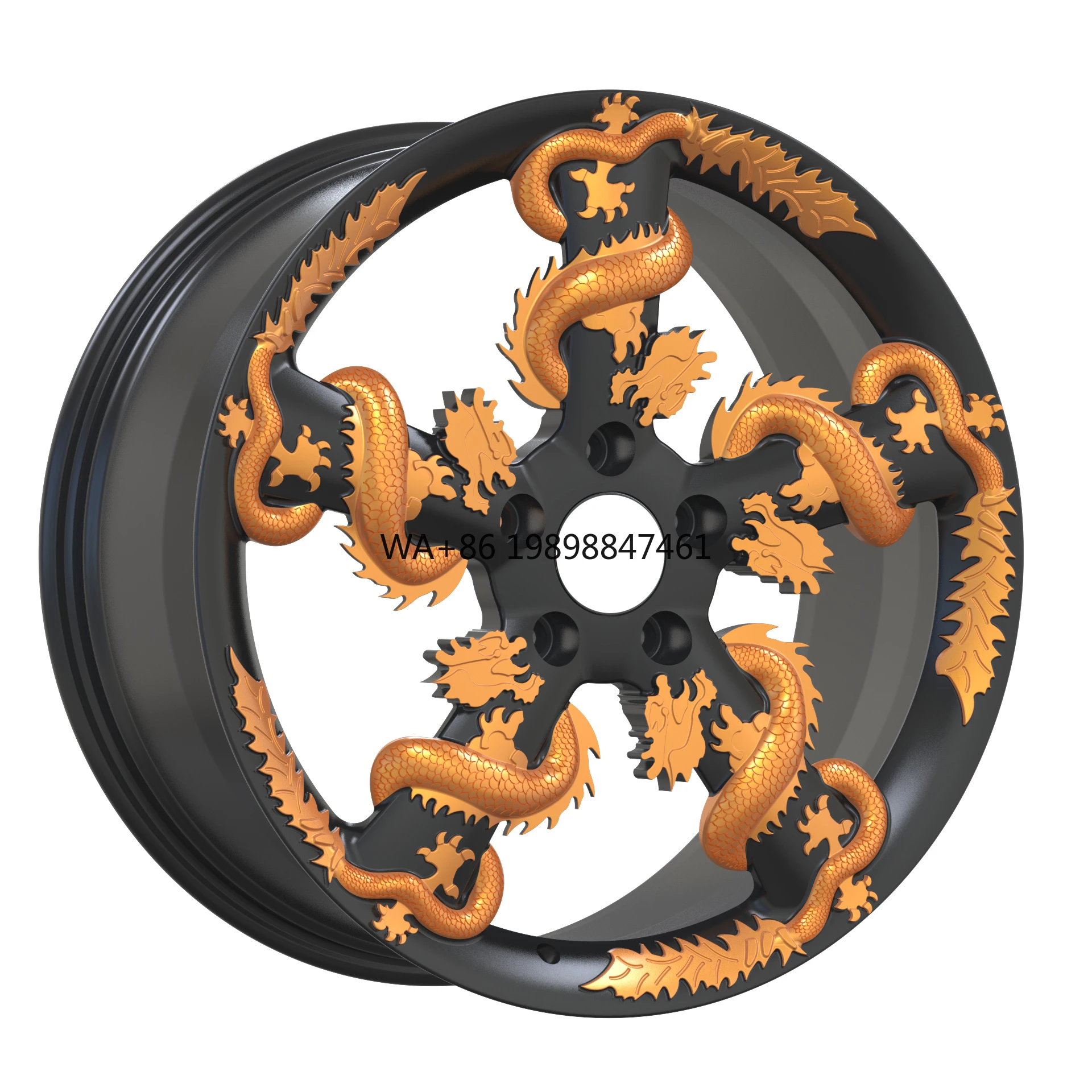 

Forging Hand-made Custom Personalized Forged Gold Dragon Winding China Wheel for Luxurious Lamborghini Audi Pike Rally