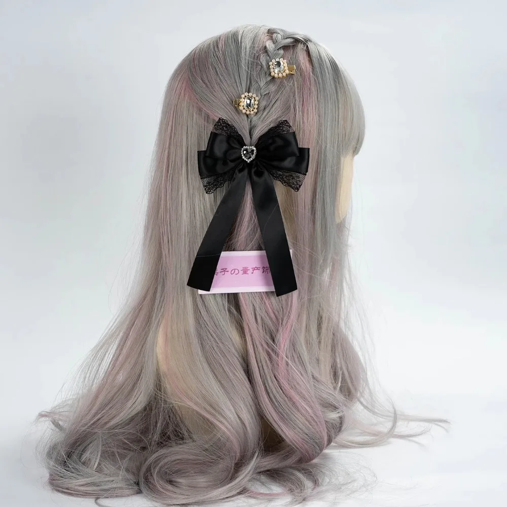 Lolita Cosplay Mädchen Haarnadel Süße Spitze Schleife Haarspange Niedliche Haarschmuck Japanische Haarspangen Y2k Niedliche Kopfbedeckung