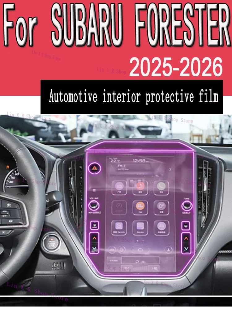 

For SUBARU FORESTER (2025 2026)Navigation Center Console Gear Panel Screen TPU Car Interior Protective Film Anti-Scratch Sticker