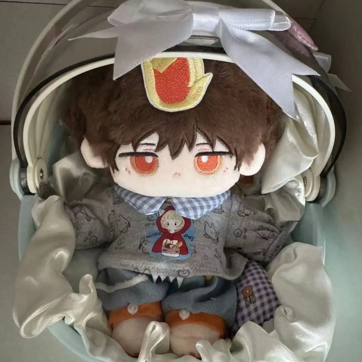 Anime HITMAN REBORN! Sawada Tsunayoshi 20CM Plüsch Puppe Körper Cosplay Dress Up Kleidung Baumwolle Gefüllte Plüsch Spielzeug Kinder Weihnachten Geschenke