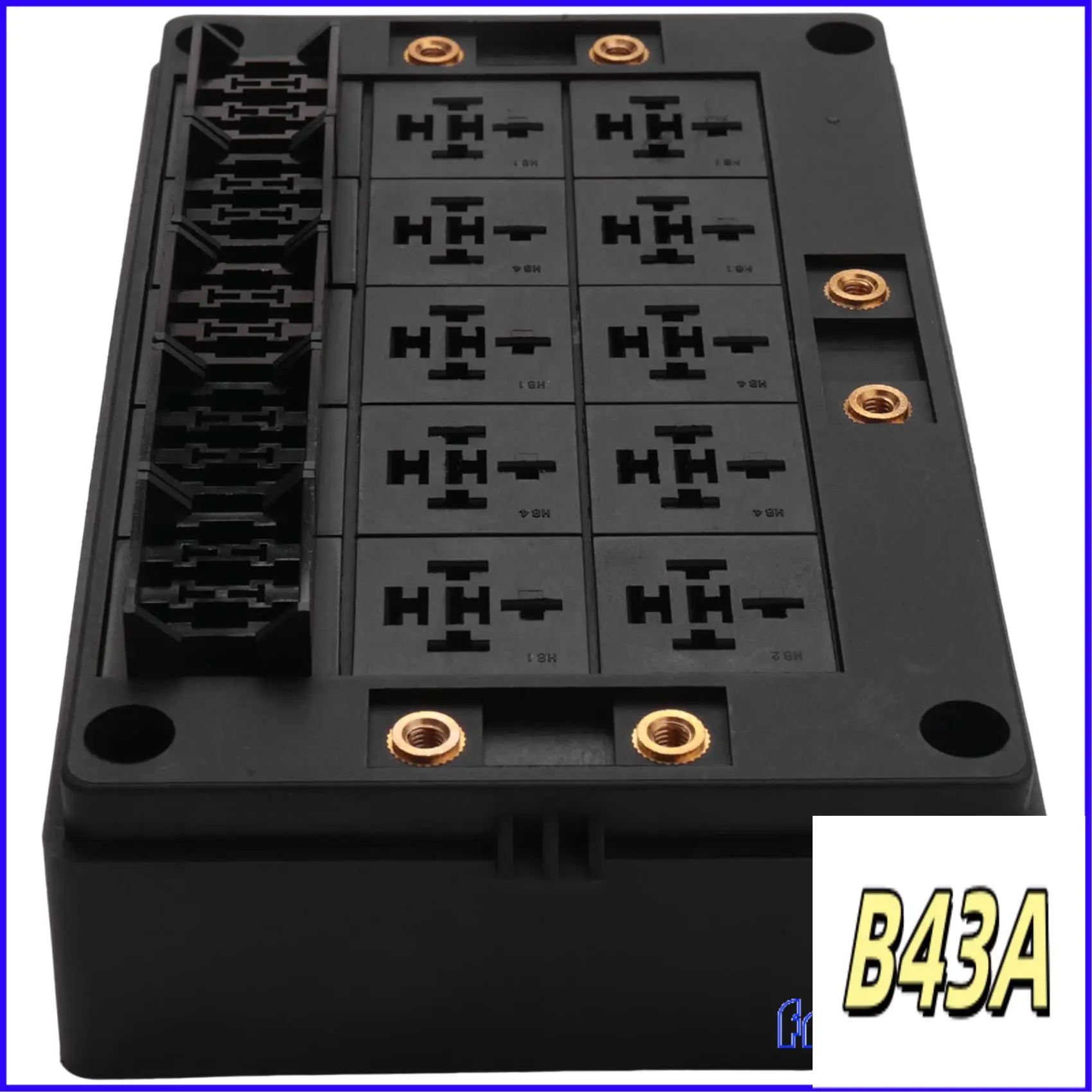 Sp-Car Relay Socket Black Box 18-Wege-Flachsicherungshalter für Automotive Marine