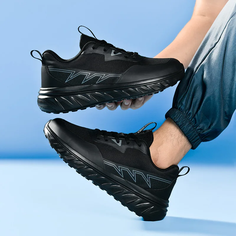 

Plus Size Wide-Toe Men's Lightweight Running Shoes, Barefoot Feel Mesh Casual Sneakers