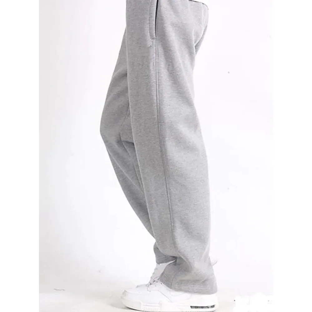 

Men'sautumn and winter fleece casual elegant sweatpants simple sports pants cross-border popular European and American trousers