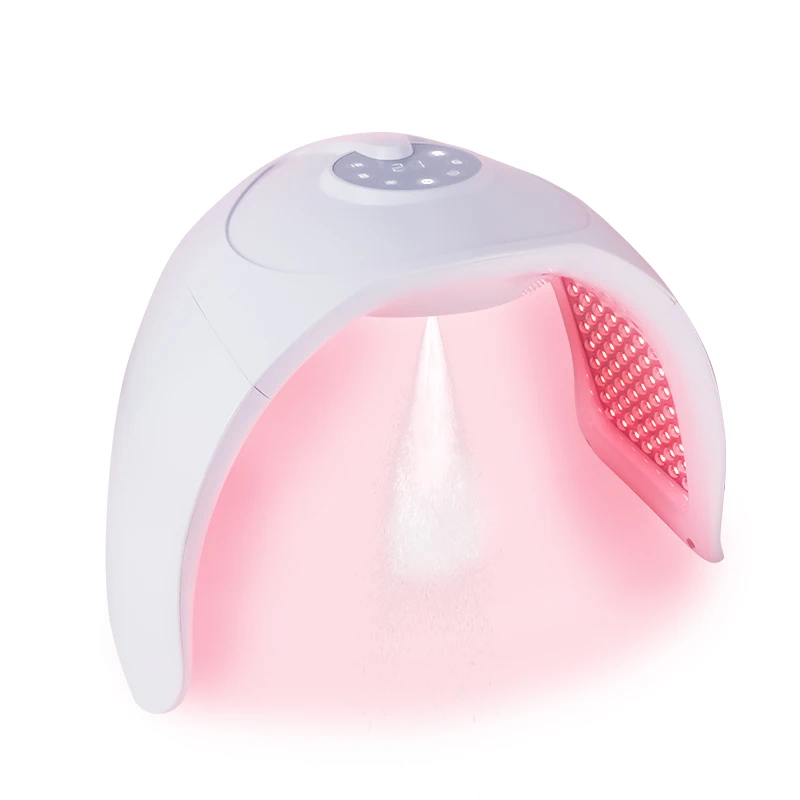 Draagbare 8-kleuren PDT LED Nano Spray Koude Compressie Fototherapie Gezicht & Lichaamsmasker Machine Huidverjonging Salon Thuisgebruik lezen