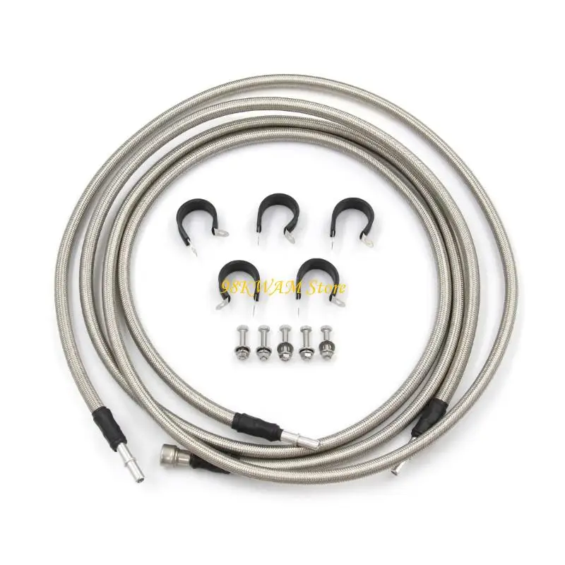 Line Repair for 2004-2010 Full-Size Pickup Service, 2 Hose Assemblies with Prebuilt End Fittings and Mounting Hardware 68UF