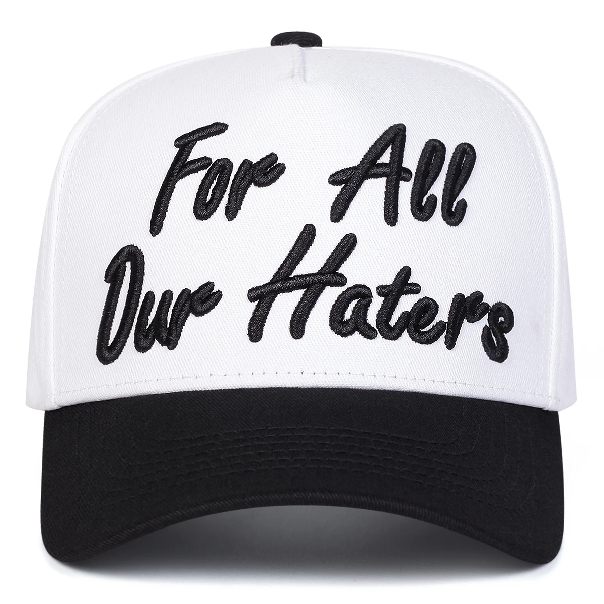 Unisex FÜR ALLE UNSEREN HATERS Baseballkappen mit Stickerei, Frühling und Herbst, verstellbare Freizeithüte für den Außenbereich, Sonnenschutzhut, Sportkappe – Detail 6