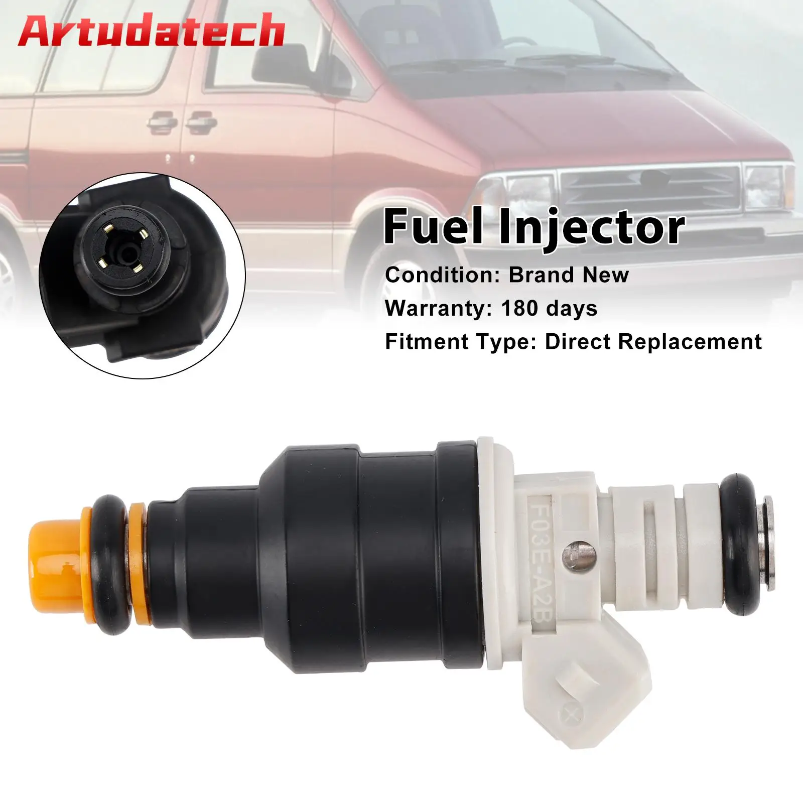 

Artudatech 1PCS Fuel Injector CM4670 Fit for Ford Ranger 2.9L 3.0L 3.8L V6 1985-1997 F03E-A2B Car Accessories