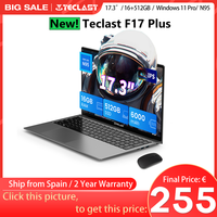 【New】 Teclast F17Plus portable, 17,3 inch, 16GB RAM 512GB SSD for Intel N95, Windows 11 Pro, Notebook with 180 ° turn backlit keyboard mini-HDMI