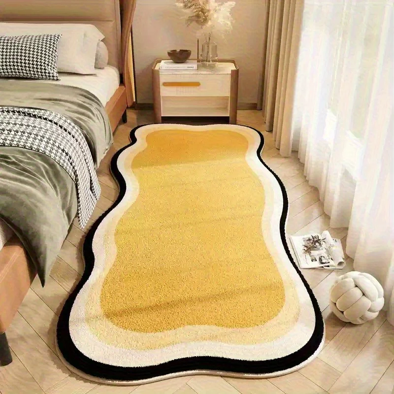 VIKAMA Cream-Style Shaped Rug: Insulating, Warm, and Non-Slip Bathroom Mat, Bedroom Rug, and Home Fashion Accessory