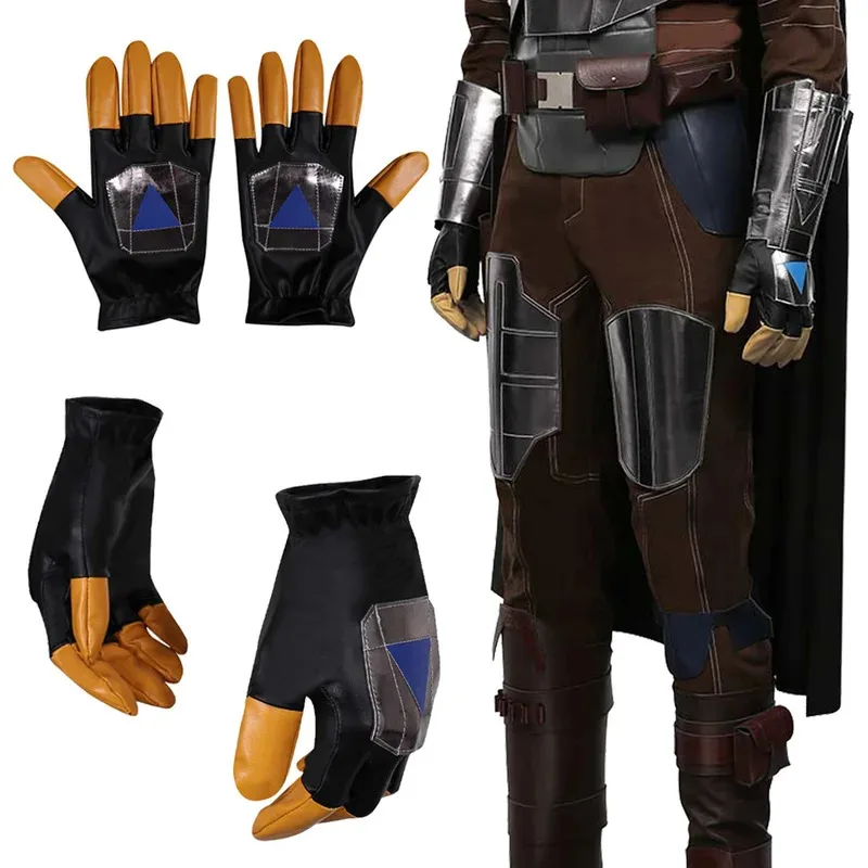 Din Djarin قفازات التلفزيون باونتي هنتر تأثيري الخيال زي اكسسوارات الكبار الرجال لعب الأدوار فانتازيا الدعائم الذكور هالوين ديكور