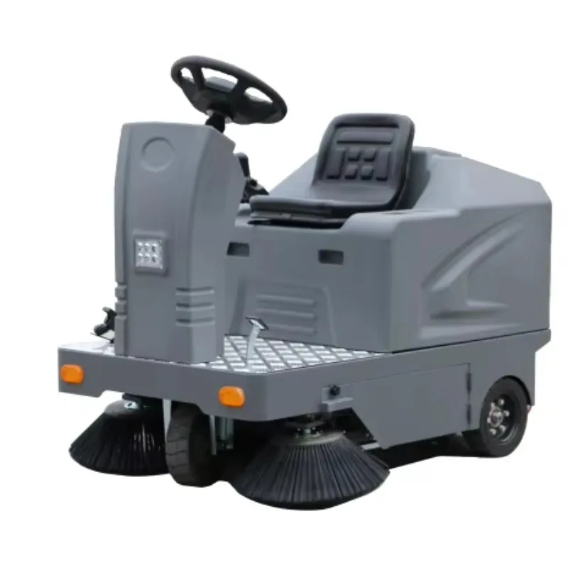 Electric Ride-On Warehouse Sweeping Truck with 220L Garbage Bin 48V Battery New Self-Propelled High Efficiency