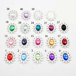 10 pz/lotto 25*28MM lega di strass fondo piatto decorazione pulsante, fai da te abbigliamento fatto a mano cucito decorazione bottone accessori