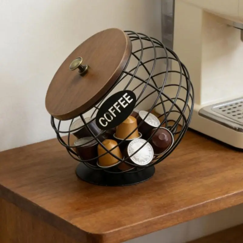 

Modern Iron Coffee Storage Rack Features Effective Design To Keep Drink Containers Arranged In Small Kitchens D2RD