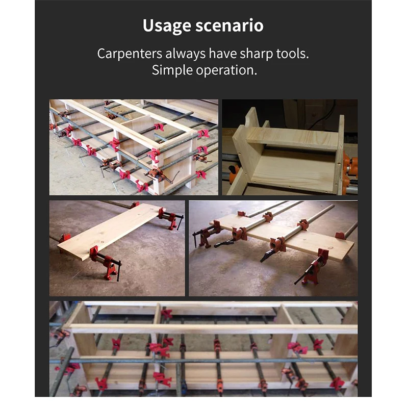 Imagem -02 - Carpintaria Tubo Braçadeira Mangueira Conector Clamp Fixture Madeira Colagem Placa de Madeira Carpenter Fixture hq hq
