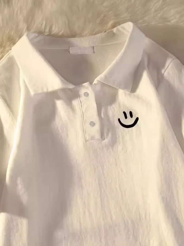 

Мужская футболка свободного кроя из чистого хлопка с отложным воротником, летняя новинка, модная, дышащая, с охлаждающим эффектом