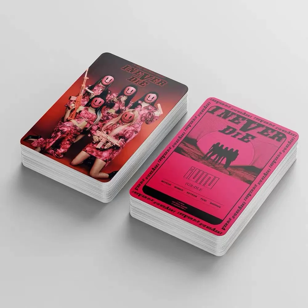 55Pcs/Set Kpop Idol (G) I-DLE Nouvel Album I Never Die Druo Cartes Photocards GIDLE Shuhua MINNIE YUQI HD ht d Cartes Postales GérGift