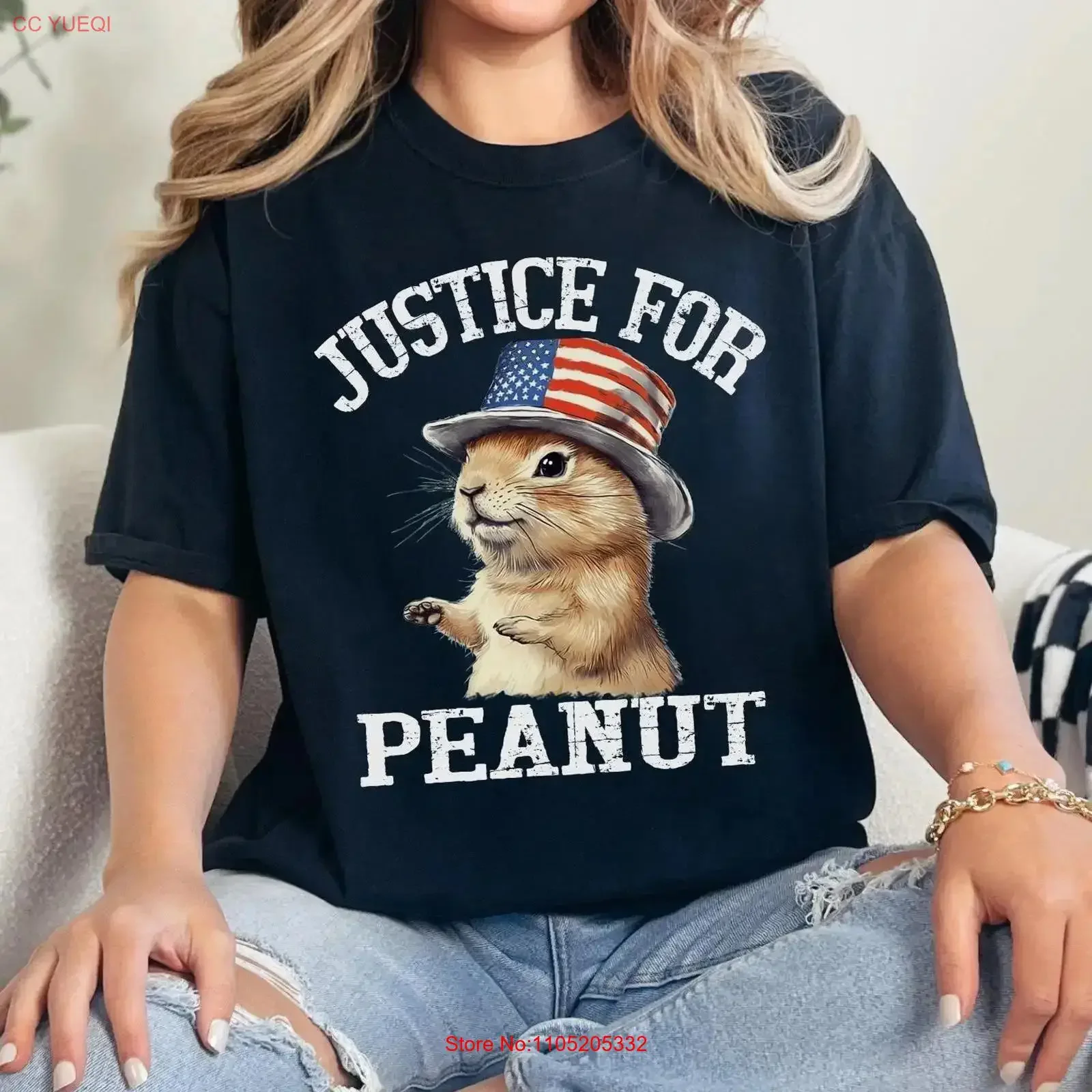 

Футболка «Справедливость для PeanuT», футболка с изображением белки, любителей забавных животных, винтажный стираный графический удобный топ унисекс для повседневной носки