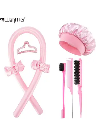 No-Heat Curling Iron Set Night Cap Hair Roller Set Lazy Hair Curlers Headband Hairs Rollers Bristle Brush Hair Styling Tools