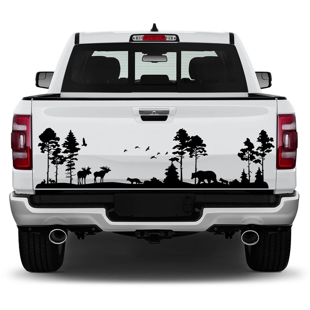 

Car Stickers DIY Styling Decor Deer Bear Woodland Forest Camping Vinyl Decoration Pickup Tailgate Decal Auto Tuning Accessories