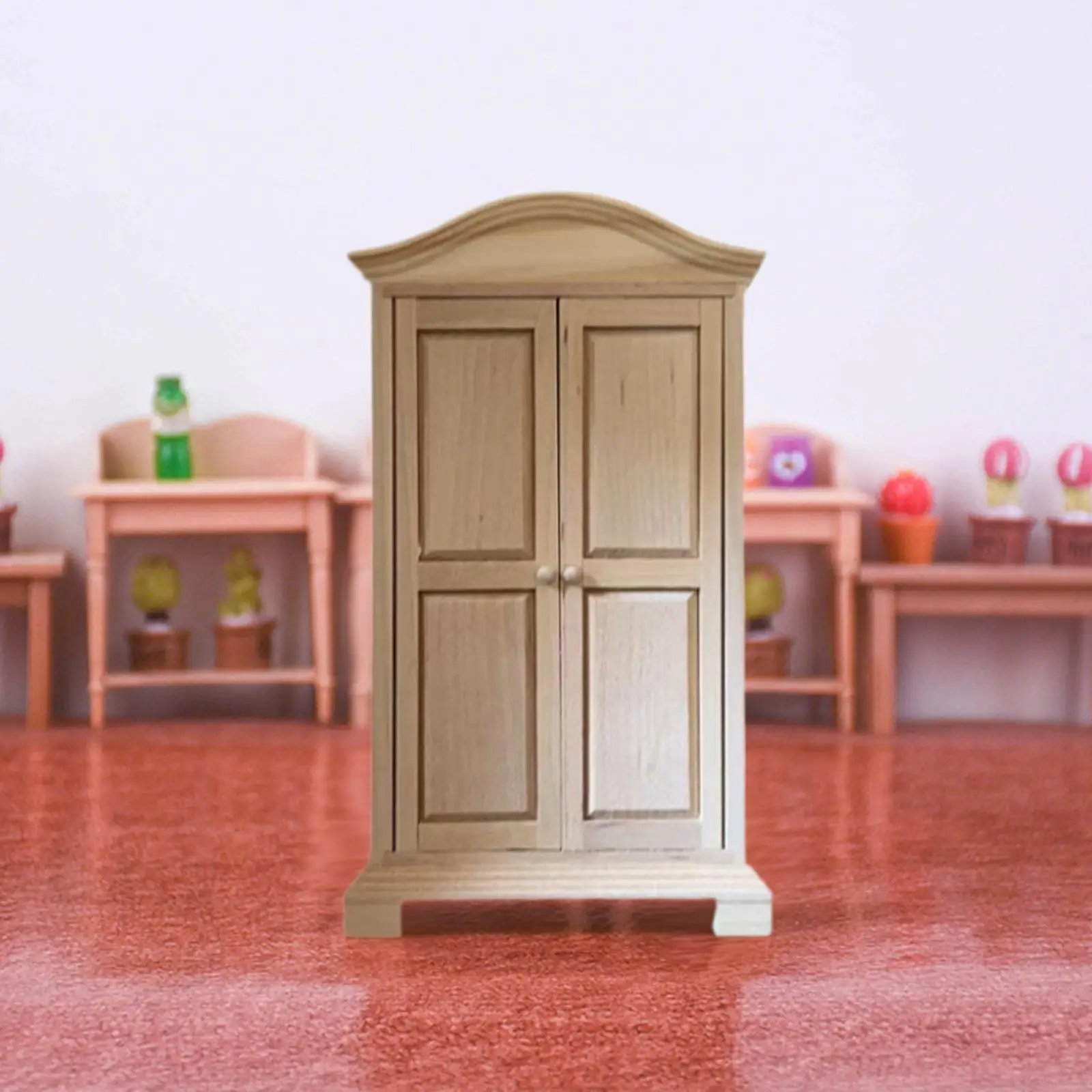 خزانة صغيرة مع درج 1/12 لدعائم التصوير الفوتوغرافي لغرفة المعيشة في بيوت الدمى #4