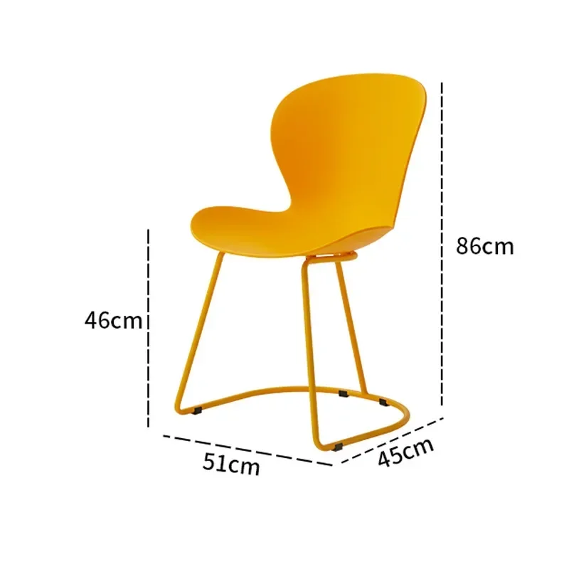 

Plastic chairs Home dining table and chairs Nordic casual high-end back chair Internet celebrity ins designer meal