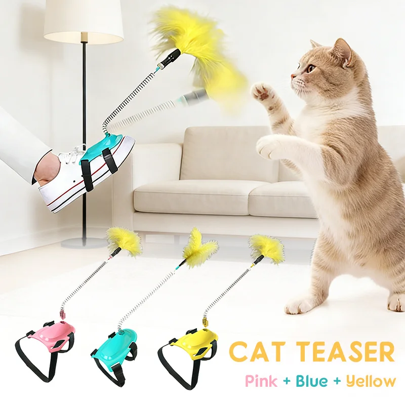 2026 Innovative Feder-Spielzeuge für Katzen – Fesselnde Kick-Spielzeuge, unterhaltsame Lösungen für Kätzchen im Haus