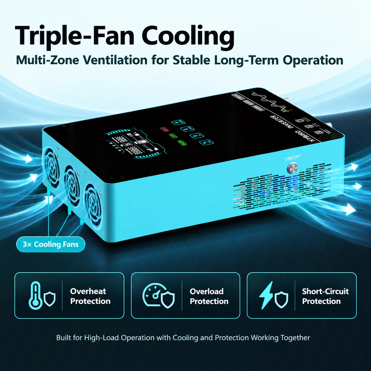 4000W/4500VA Hybrid Inverter with 24V Battery Input 140A MPPT 120V Single-Phase Power Inverter for Off-Grid Solar Systems