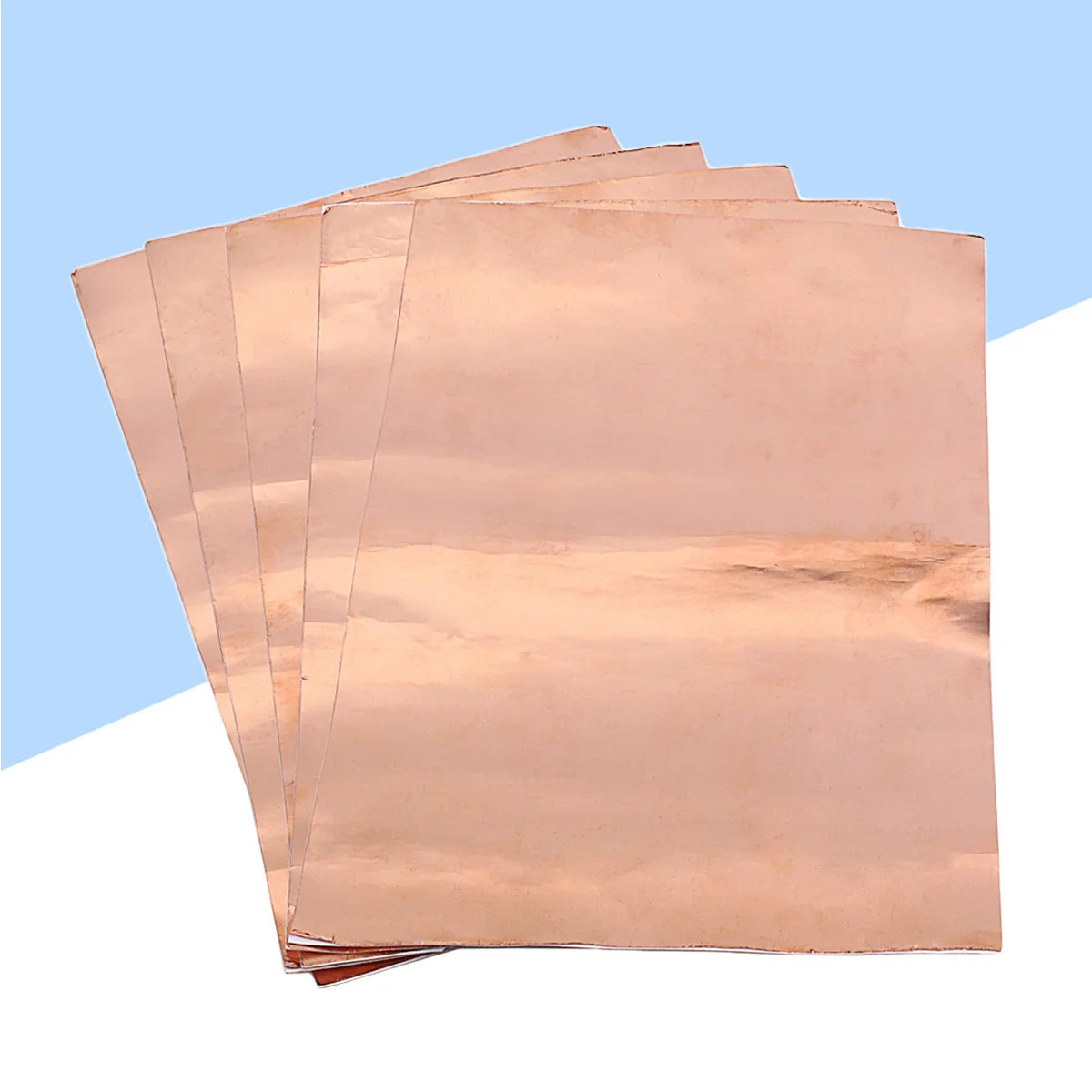 

5 pcs 300X200Mm Pure Copper Foil Sheets Conductive Paper Adhesive Easy Peel For Soldering Electrical Repairs Grounding Shielding