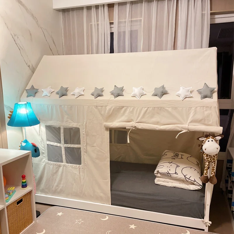 

White Simple Kids Beds Expandable Normal Luxuce Single Modern Girls Kids Bed Style Design Custom Lit Pour Enfants Furniture Home