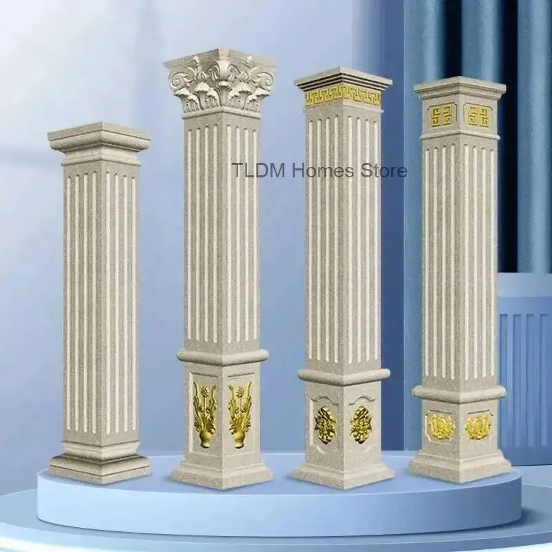 Square Roman Antique Column Mold Various for Column Home Garden Buildings Patterns Mold Full Set of Square Villa Gate Pillars f