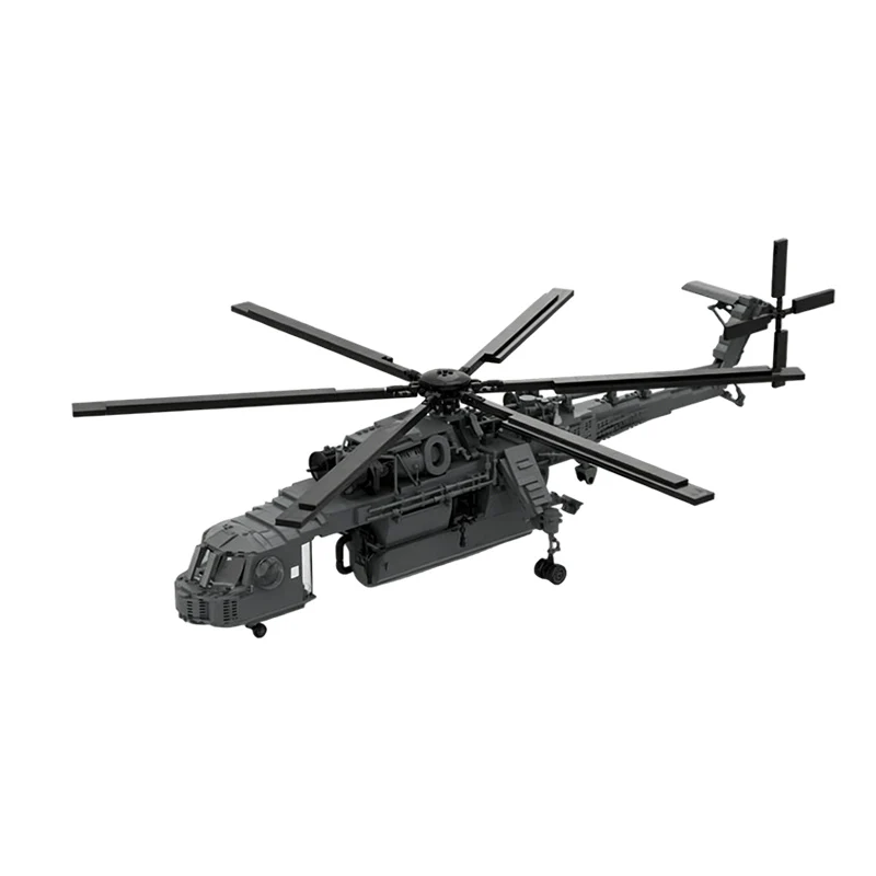 CH-54 Medium Helicopter Model MOC Building Bricks War Equipment Modular Technology Gifts Holiday Assemble Children Toys Suit
