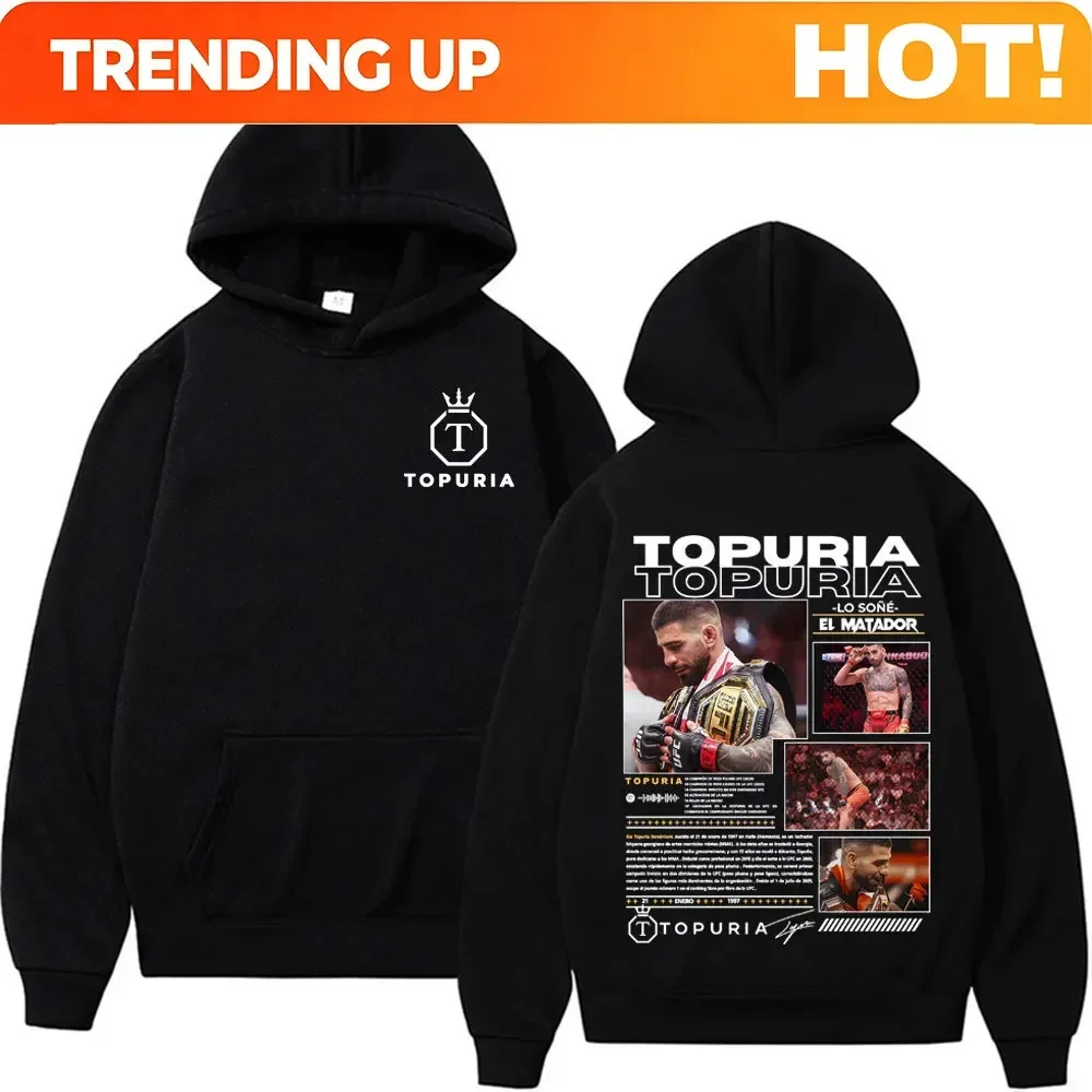 Customization Ilia Topuria Lo Sone El Matador Graphic Hoodies Men's Fashion Vintage Oversized Hoodie Unisex Casual Fleece Sweats