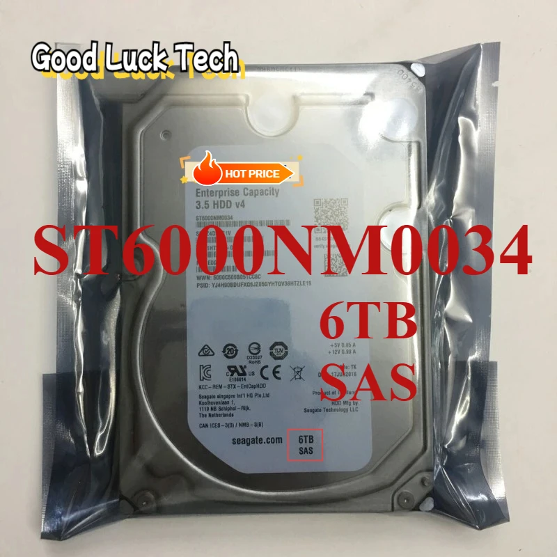 

Для Sea-gate ST6000NM0034 6TB 7,2 K 3,5 "12Gbps Cache 128MB SAS жесткий диск 90% new ST6000NM0034 HDD