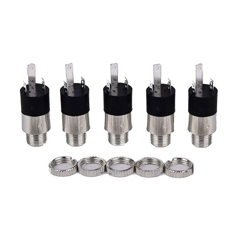 5pcs PJ392 Stereo Female Sockect Jack 3.5 Audio Headphone Connector 3.5mm Stereo Headphone Audio Video Jack Socket Plug