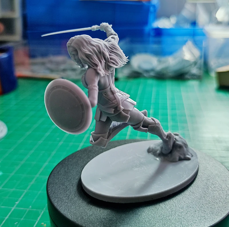 1/24 75mm 1/18 100mm zestawy modeli z żywicy Wonder Gril wojownik kobieta żołnierz figurka niepomalowana brak koloru RW-081