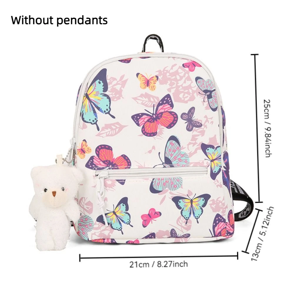 Fashion Butterfly Printing Mini Women Backpacks Nylon Large Capacity School Bags Waterproof Students Backpacks Women