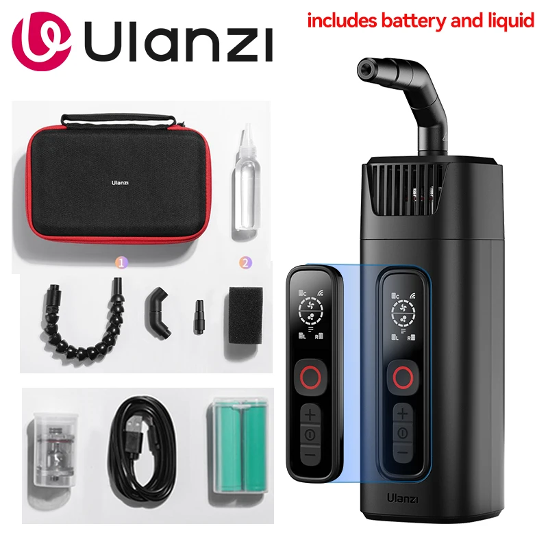 Ulanzi FM01 المحمولة آلة دخان الضباب اللاسلكية لحفل زفاف الزواج صانع الأفلام التصوير الفوتوغرافي تبادل لاطلاق النار 40 واط آلة صنع الثلج الجاف #1