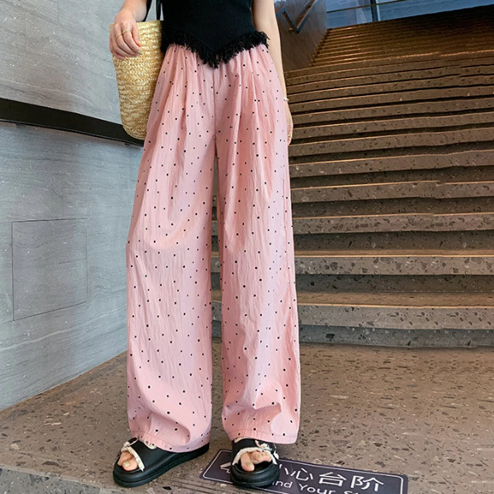 2025 New Arrival! Basic And Simple Loose Casual Women's Polka Dots Trousers, Fashionable And All-match