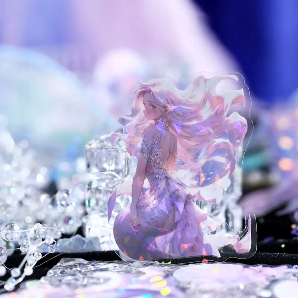 30pcs/bag Creative Dreamy Endless Ocean Sticker PVC Aesthetic DIY Material Sticker Sparkling Shiny Decorative Decals Album