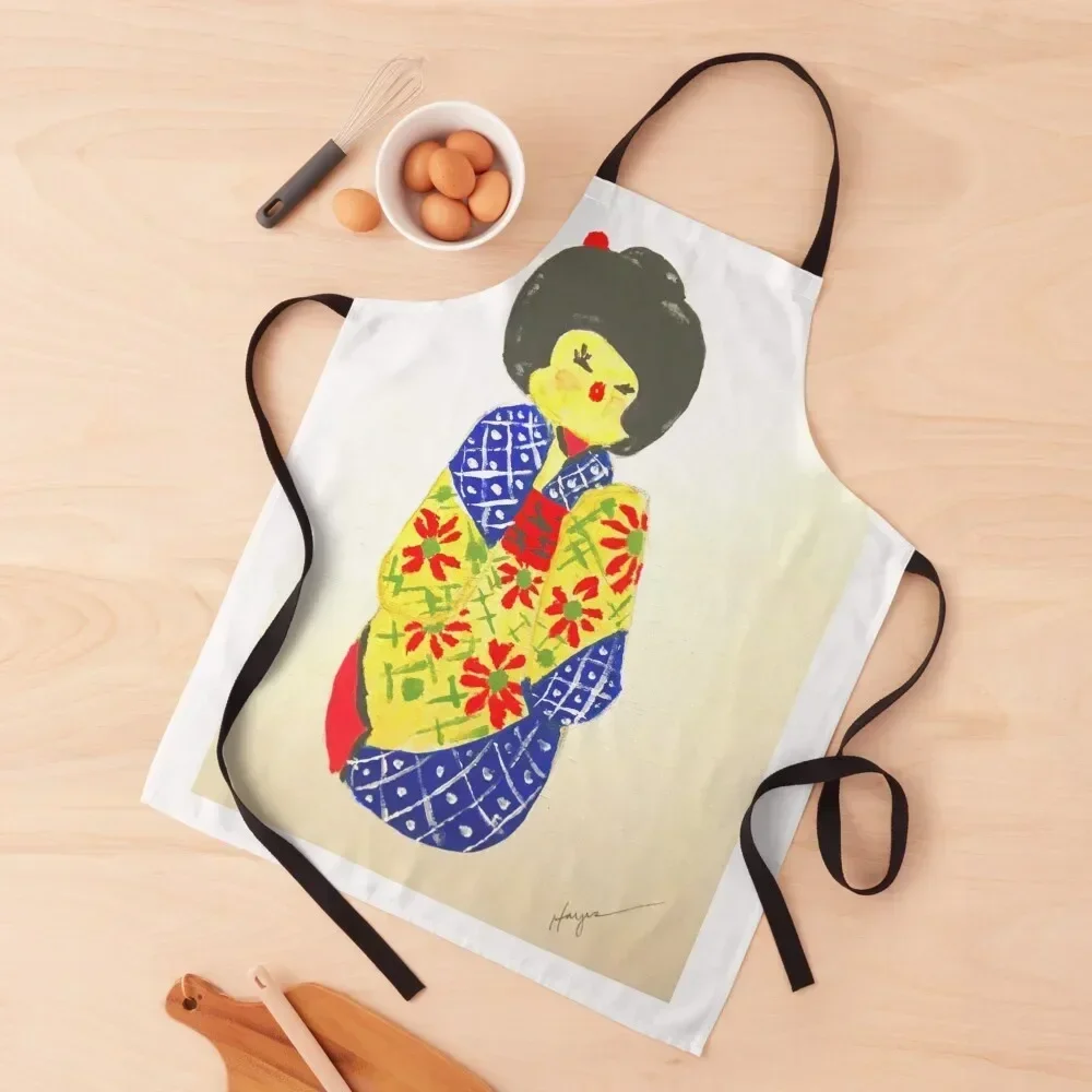 Geisha Doll Apron japanese woman For Woman barber uniform Apron