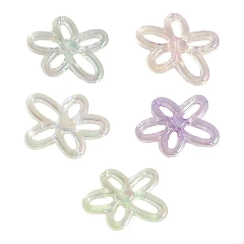 E15E Irregular Flower Charm For Jewelry Making Parts Diy Handmade Colorful Handicraft