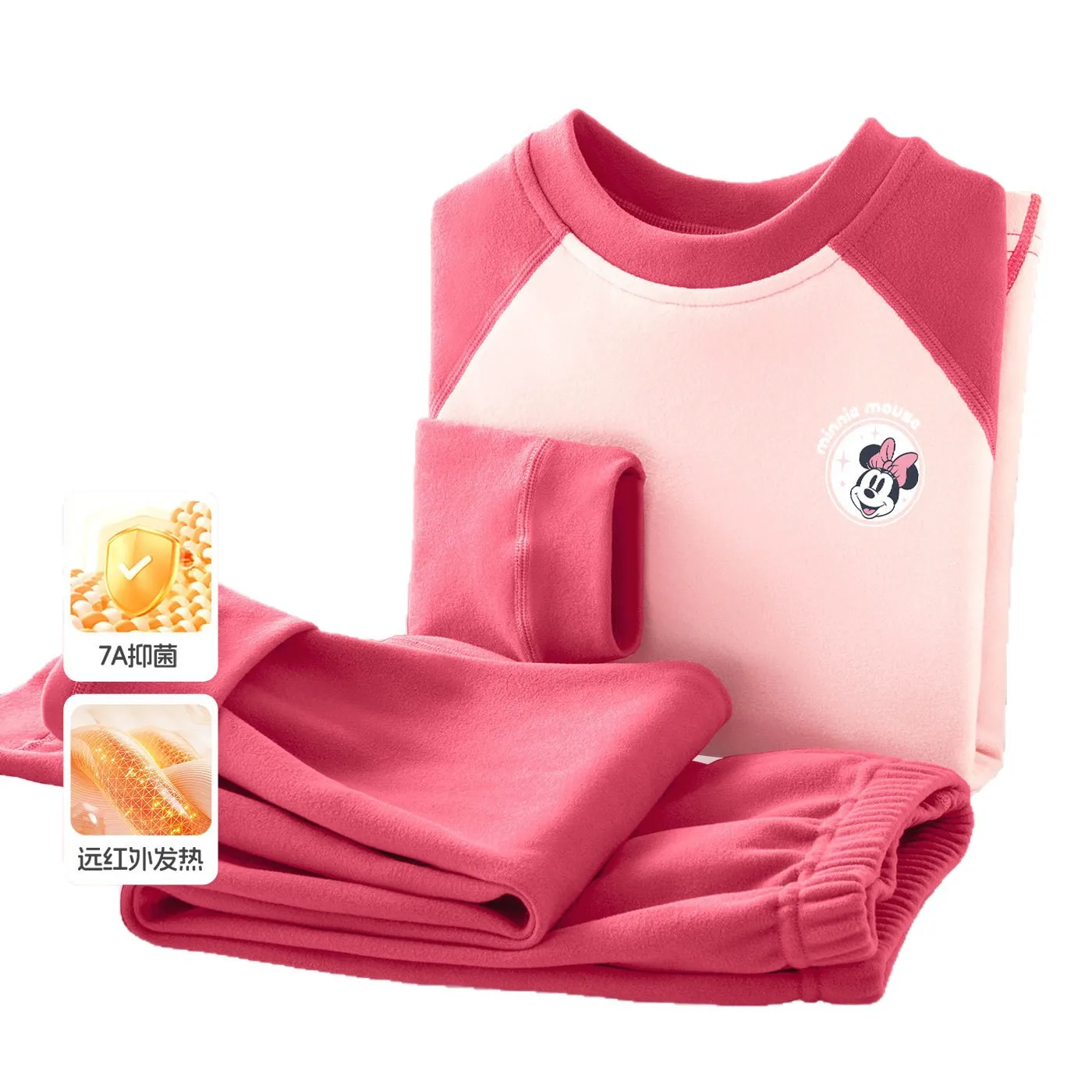 طقم بيجامة ديزني كيدز 7A مضاد للبكتيريا - ملابس داخلية حرارية قطن 100% للأولاد والبنات، ملابس مريحة مكونة من قطعتين #5
