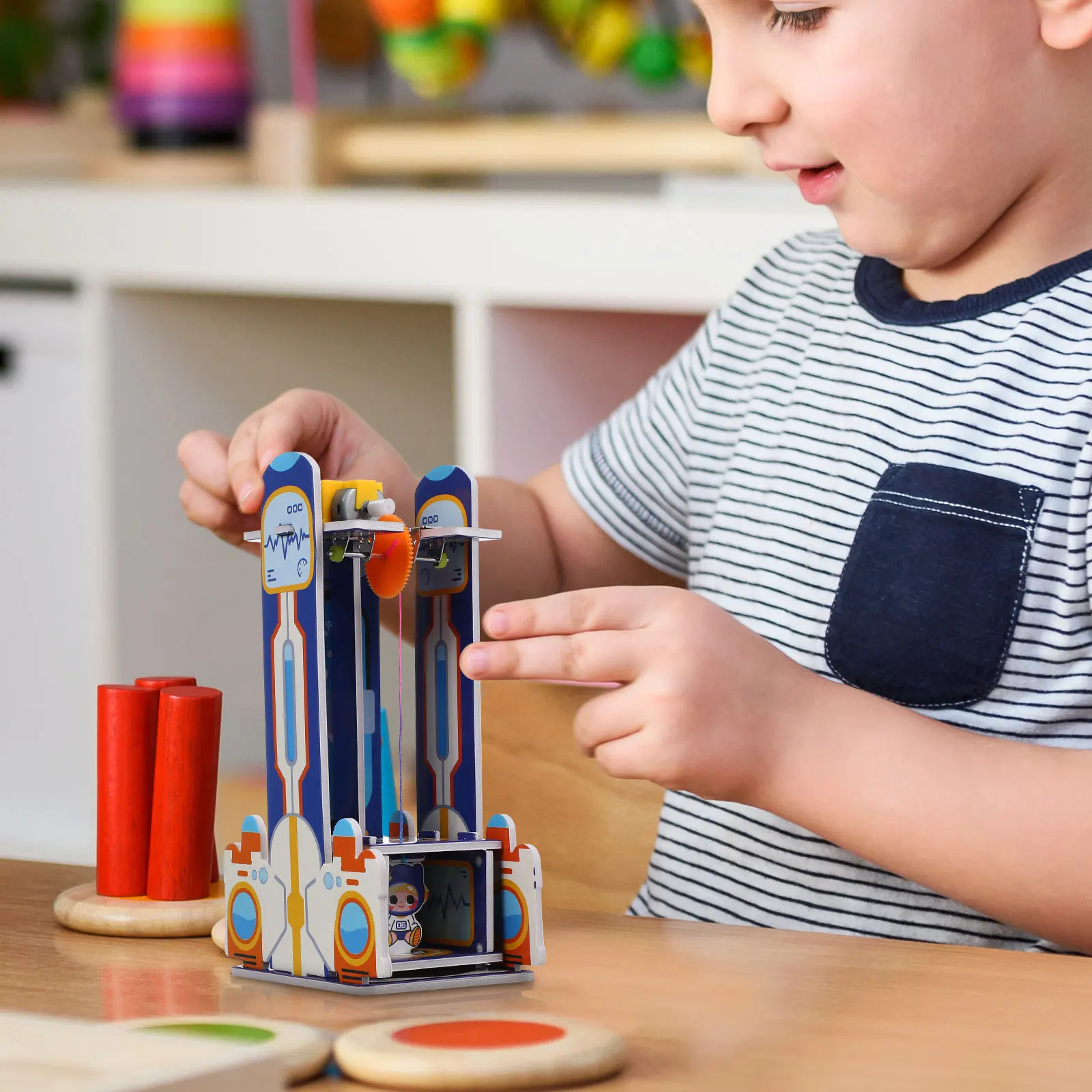 

1 set 1 Set Handmade Assembly Elevator Electric For Kids Stem Science Education Kit Building Puzzle Craft Mechanical