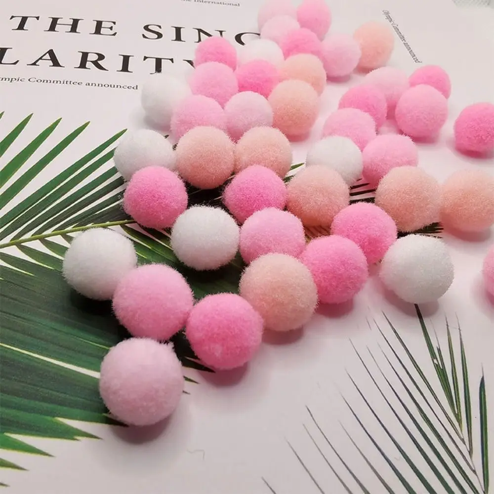 100 Pcs Cake Decoration 10mm Pompom Fur Balls Candy Colors DIY DIY Pom Pom Ball Fluffy Chrismas Colors DIY Plush Ball Clothing
