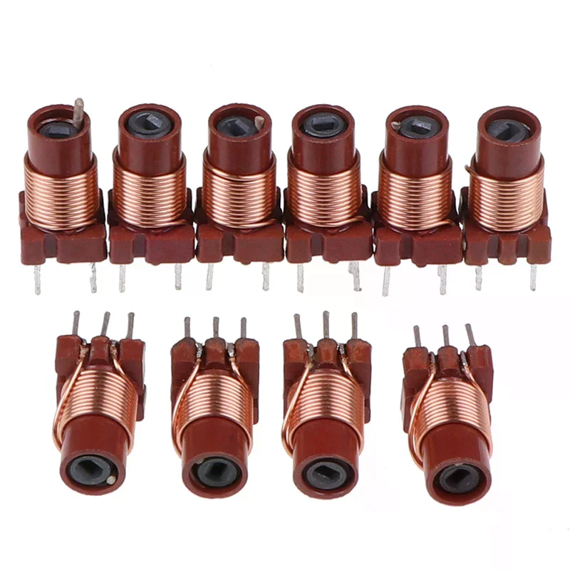 10Pieces 12T 0.6uh-1.7uh Adjustable High-Frequency Ferrite Core Inductor Frequency 25MHz ~ 100MHz