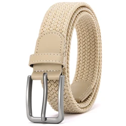 Men's Belts Unisex Casual Elastic Woven Belt for Men Casual Fabric Golf Belt Outdoor Climbing Training Work Women'S Belt 115CM