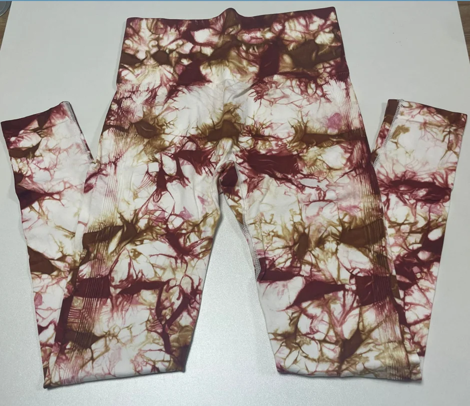 Calças de ioga sem costura tie dye para mulheres, leggings de cintura alta, calças justas de ginástica scrunch, agachamento, roupas esportivas, novo, 2023