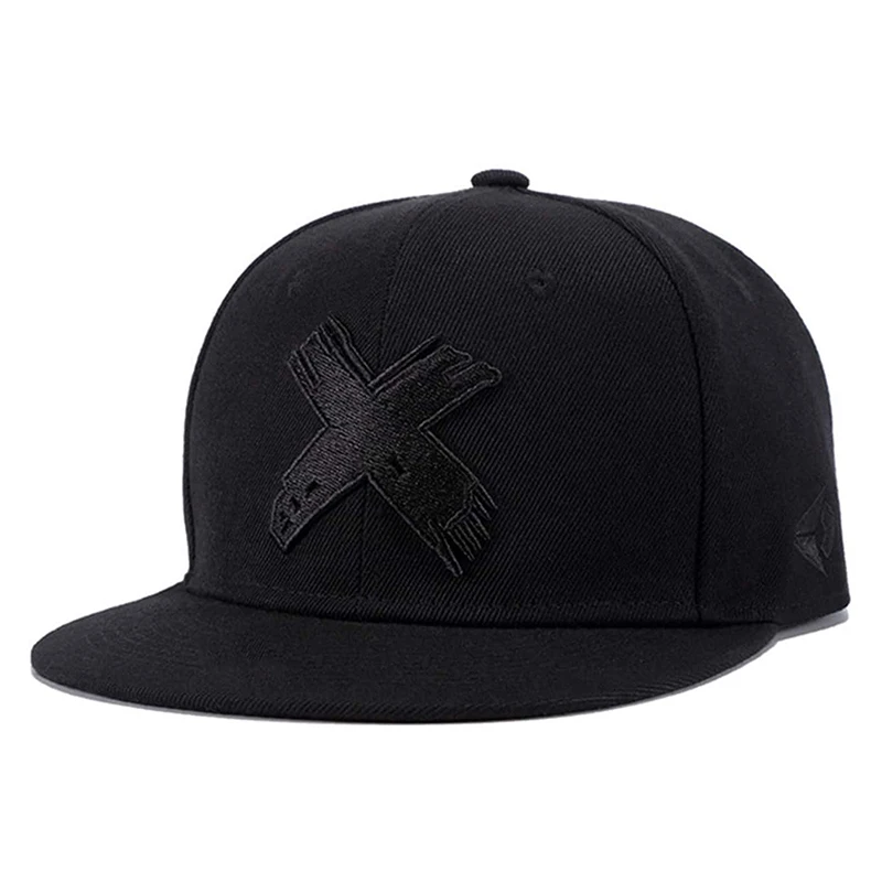 Unisex Simple X Embroidery Hip-hop Hats Outdoor Adjustable Casual Baseball Caps Sunscreen Hat